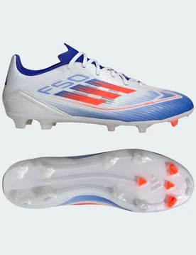 Scarpe da calcio F50 League Firm/Multi-Ground 43 1/3 Cloud White / Solar Red / Lucid Blue - Adidas - FashionsVida