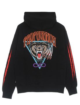 Felpa Leggera Cappuccio Uomo Grizzly Hoodie Black