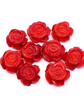 Natural Sea Bamboo Red Coral Stone Pendants Carved Rose Flower Earring Charms for Jewelry Making DIY Necklace Earrings Jewelry - Aliexpress - FashionsVida