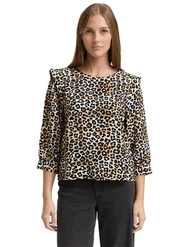 Blusa A Maniche 3/ 107612 Leo Print M