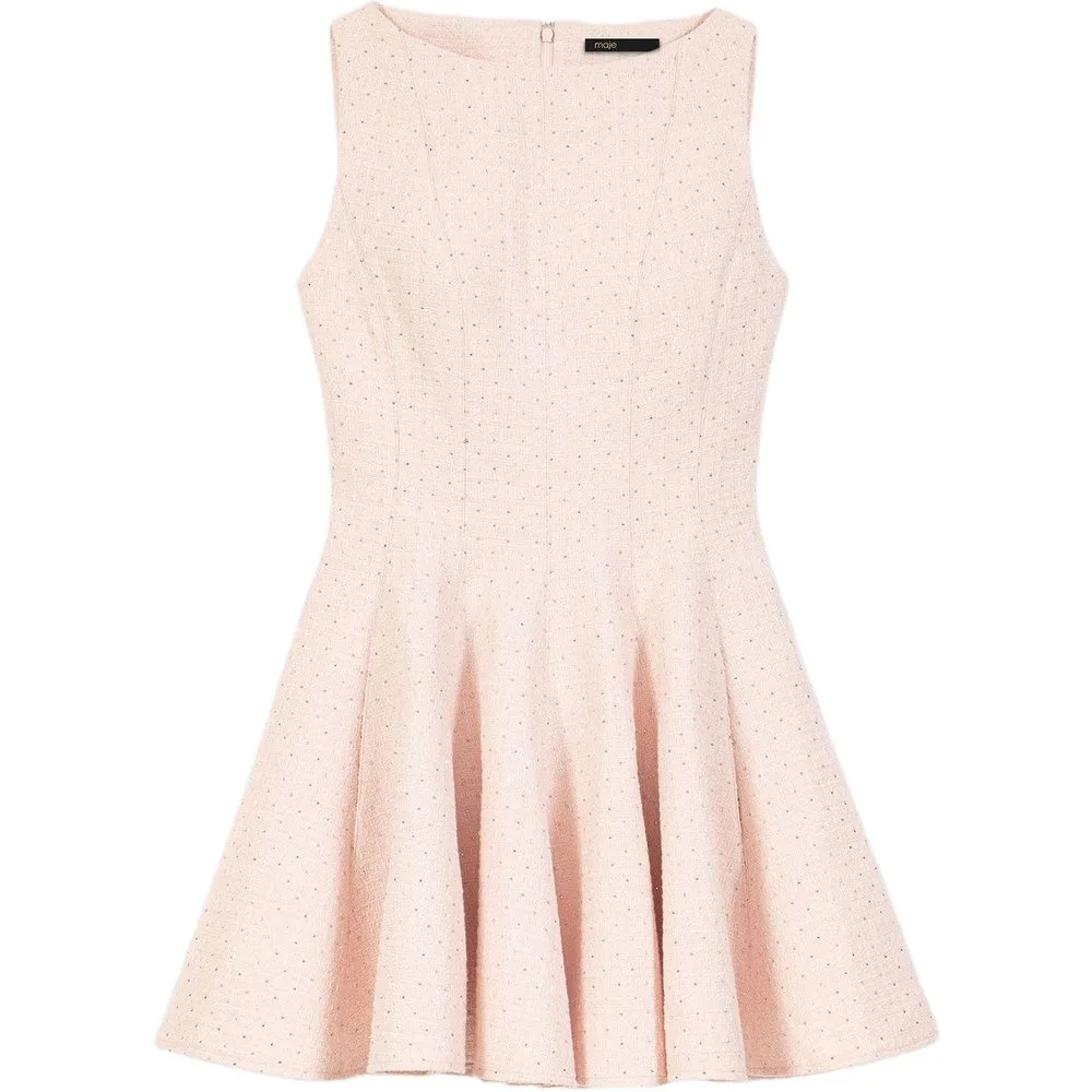 Vestido corto acampanado de tweed - Maje - FashionsVida