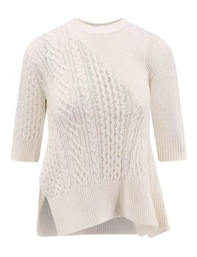 Maglia Asimmetrica In Misto Cotone
