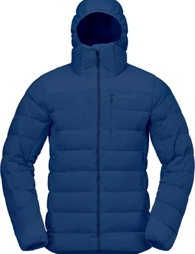 Norrona - Doudoune en duvet recyclé - Femund Down700 Zip Hood M Indigo Night en Nylon - Taille L - Navy - Norröna - FashionsVida