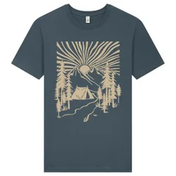 Camping T-Shirt - Light Charcoal