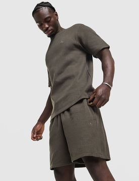 Mens Pantaloncino Waffle - Verde, verde verde Uomo taglia L