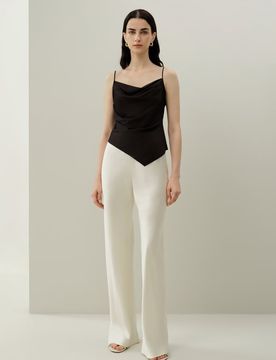 Donna Elegante Canotta Seta Stretch M