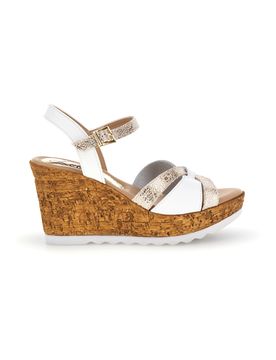 Sandali bianco Made in Italy con tomaia in pelle MK24731 37