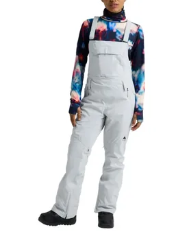 Pantalon Reserve 2l Stretch Slim Bib Short Gray Cloud XS - Burton - FashionsVida