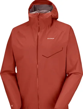 Veste imperméable et coupe-vent de trail - Bonatti Waterproof Jkt M Burnt Umber - Taille XL - Orange - Salomon - FashionsVida