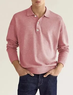 Spring and Autumn Men's Long Sleeve Turn-down CollarPoloFashion Button Men's Casual ShirtpoloMen's Shirt Top - Aliexpress - FashionsVida