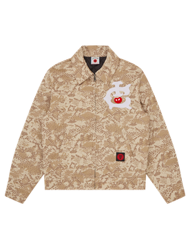 Snakeskin Quilted Work Jacket - Light
