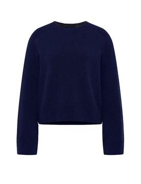 Jersey corte cropped azul oscuro 44