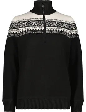 Woman sweat knitted waterproof jersey esquí mujer Negro (46) - CMP - FashionsVida