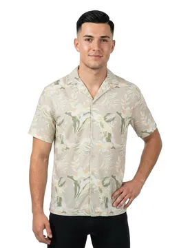 Camicia A Maniche Corte Jeff Floral Aop Resort Crockery 2XL