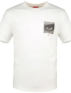 Hugo T-shirt à Manches Courtes Deyss 10272987 Natural XS - Hugo Boss - FashionsVida