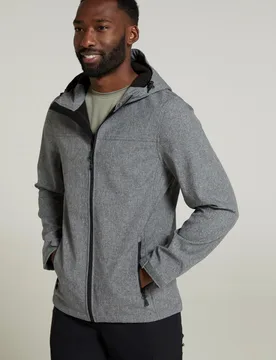 Reykjavik Mens Windproof Softshell Jacket - Grey - Grey - Size: S - Mountain Warehouse - FashionsVida