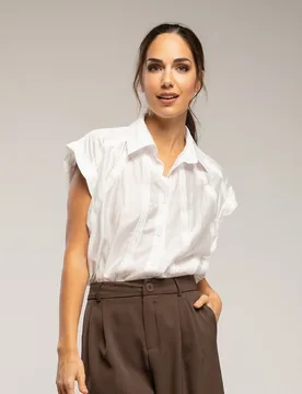 Blusa de mujer manga corta con tiras bordadas - Tantra - FashionsVida