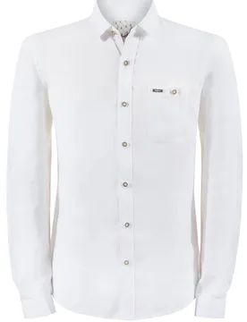 Trachtenhemd Vincent2 (weiss, Gr. 3XL) von Bergfeuer für Herren, Trachtenhemden, 100% Leinen - Stockerpoint - FashionsVida