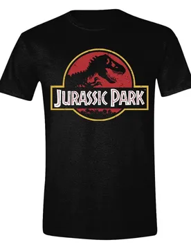 T-shirt à Manches Courtes Jurassic Park Vintage Logo Black / Multicolor S unisex