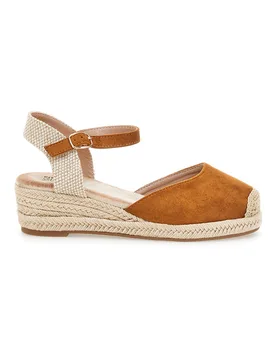 Sandali espadrillas da donna camel con zeppa in corda BL1 40 - PITTARELLO SUN - FashionsVida