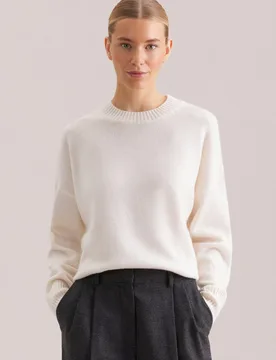 Pullover aus Kaschmir und Wolle Weiß M - Seidensticker - FashionsVida