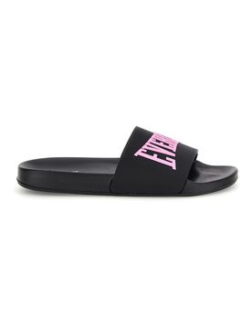 Ciabatte da piscina nere con logo rosa EV068WS 40