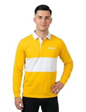 Polo à Manches Longues Oval Dot Yellow M