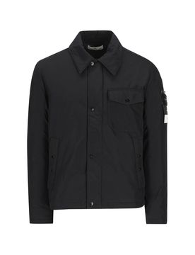 Down Jacket with Classic Collar