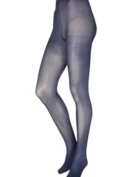 Pair Navy 40 Denier Tights With Comfort Top Ladies Small/Medium - - Blue - Size: Small - Charnos - FashionsVida