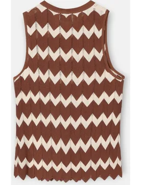 Silbon - Top punto espiga marrones - Silbon - FashionsVida