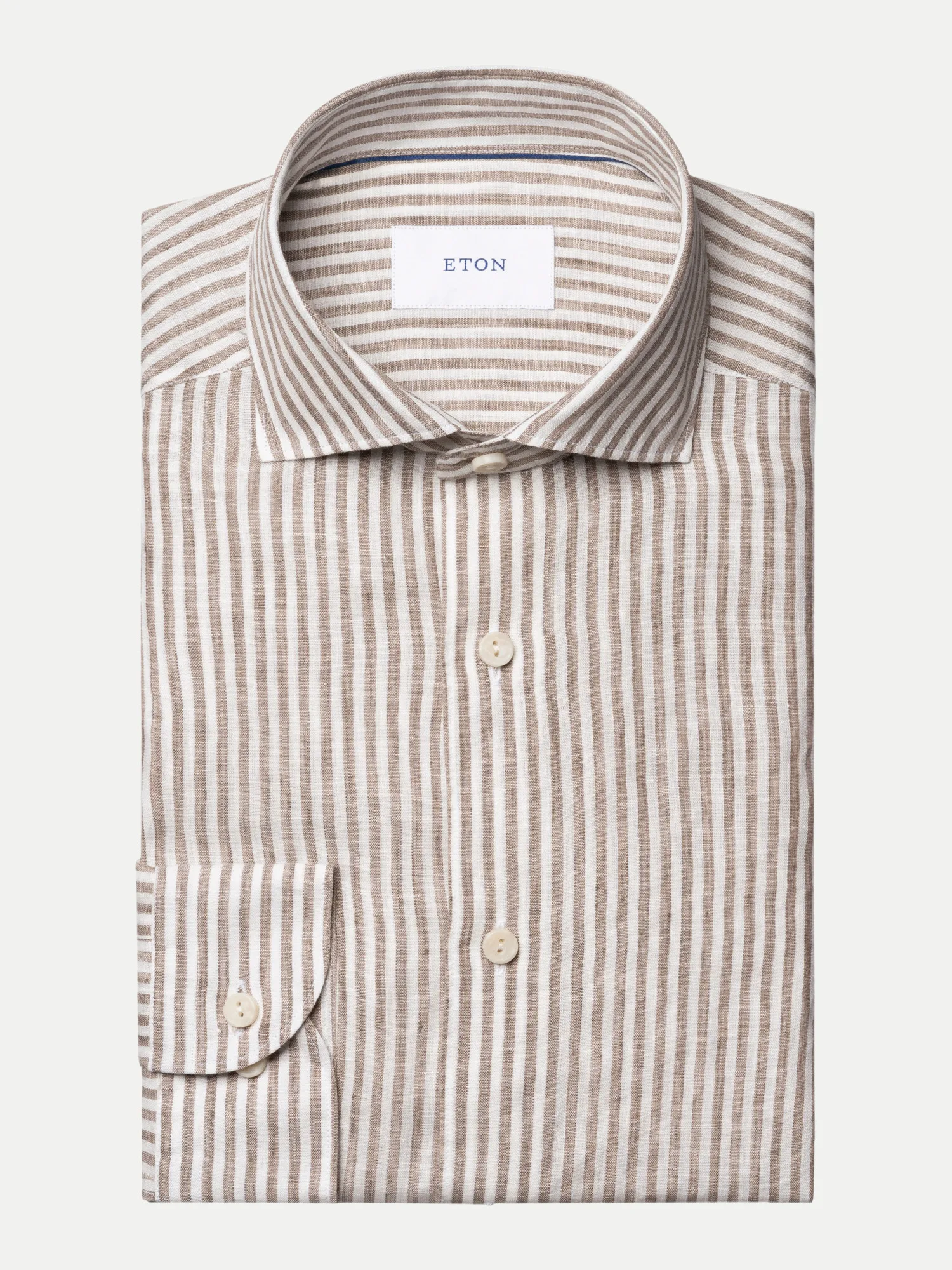 Contemporary-Fit Leinenhemd Beige L - Eton - FashionsVida