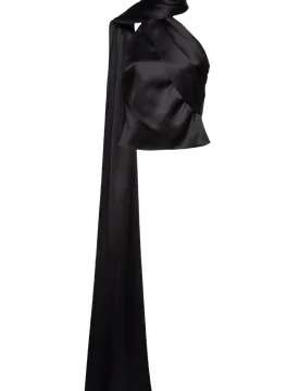 Magda Butrym Silk Wrap Neck Top - Magda Butrym - FashionsVida