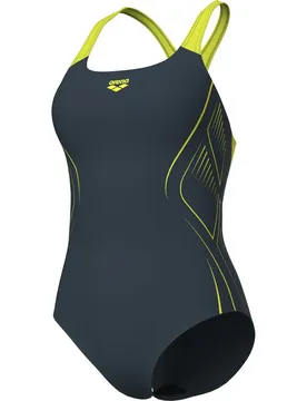 Reflecting Swim Pro Back LB Damen Schwimmanzug, grau 36