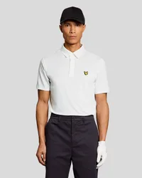 Men's Golf Concealed Placket Polo Shirt in White