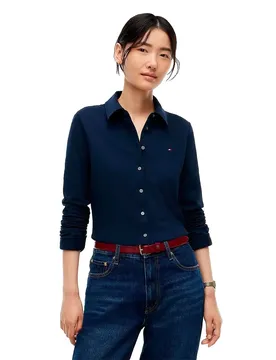 Camicia A Maniche Lunghe 1985 Slim Fit Dark Night Navy M