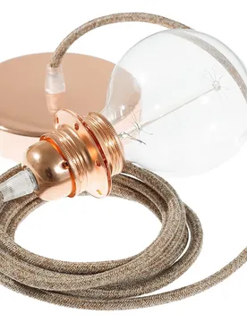 Cables Lampe Suspendue Pendel Pour Abat-jour Rs82 50 Cm Glittering Brown / Copper One Size - Creative - FashionsVida
