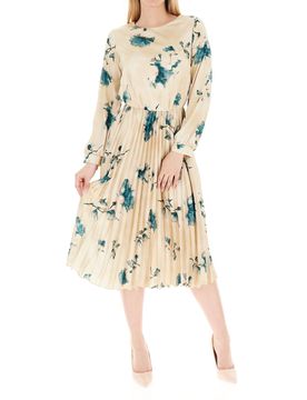 Abito plissettato midi BEIGE M