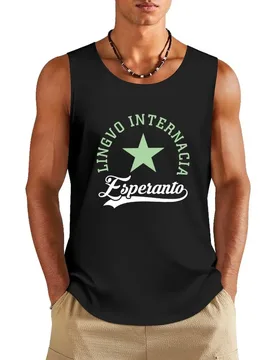 Esperanto Lingvo Internacia Tank Top summer Men's tops singlets for men - Aliexpress - FashionsVida