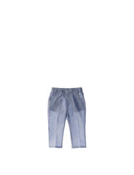 Pantalone vita elasticizzata AZZURRO OXFORD 2A