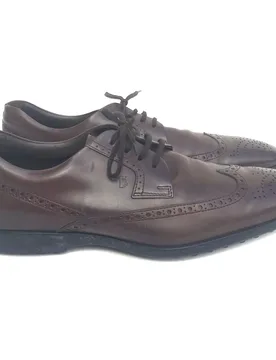 Tods brown classic soft leather lace up brogues - Tod's - FashionsVida