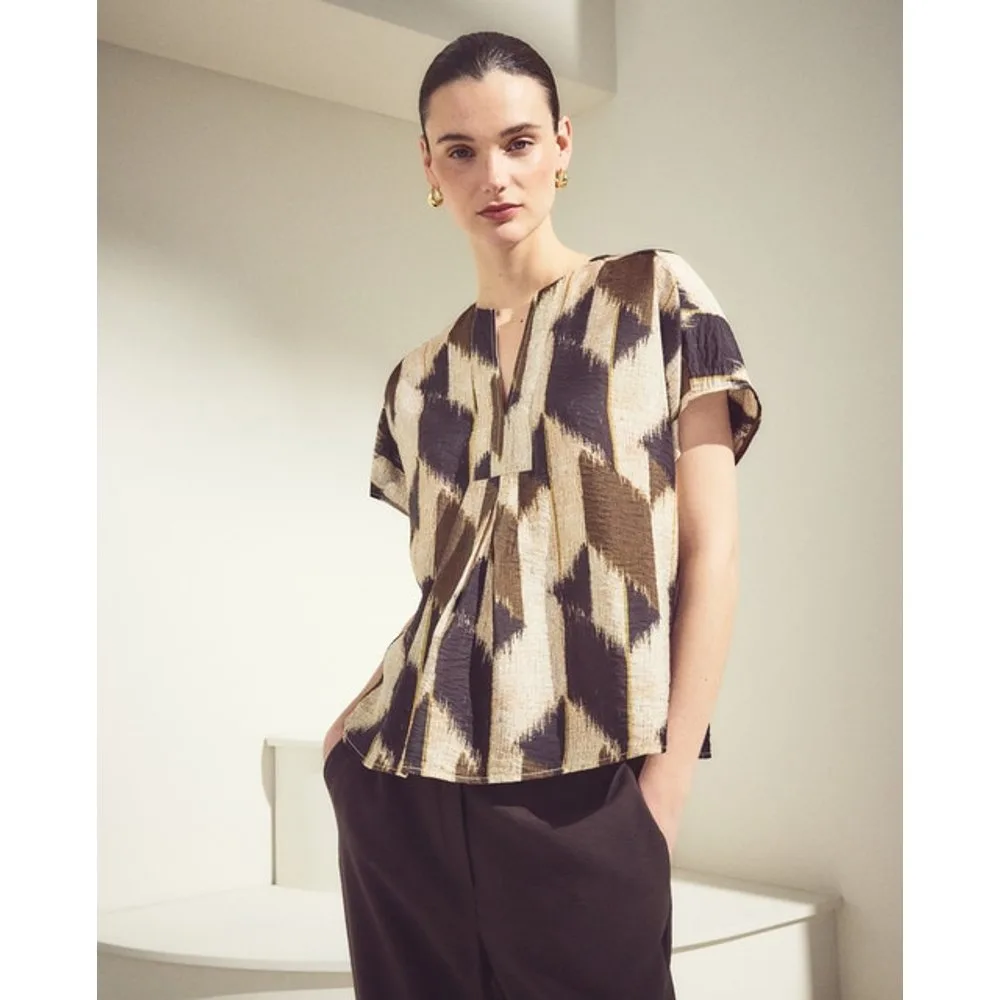 Top de manga corta estampado de mujer - Woman El Corte Inglés - FashionsVida