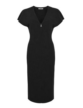 Vestito In Jersey Con Scollo A V