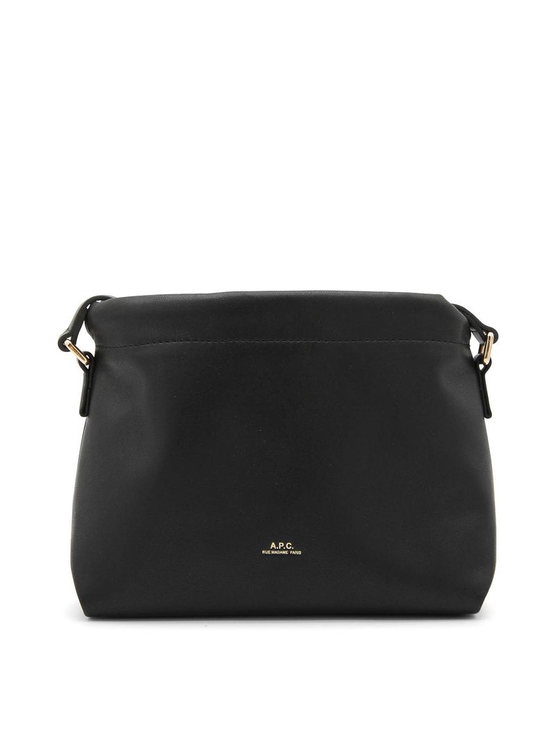 Borsa a tracolla in ecopelle nera