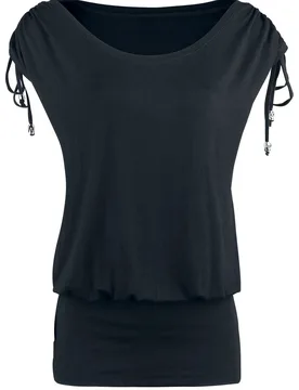 T-Shirt - Gentle On My Mind - XS bis M - für Damen - Größe XS - schwarz - Frauen - female - Black Premium by EMP - FashionsVida