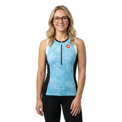 Maglia Da Triathlon Senza Maniche Free Pastel Blue