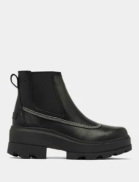 Joan Leather Block Heel Chelsea Boots Black female - Sorel - FashionsVida