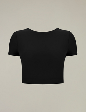 MACRON top cropped emily donna nero