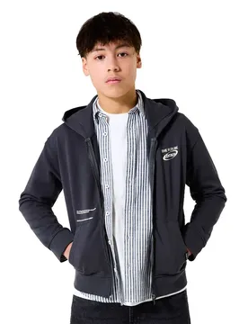 Sweat-shirt à Zip H53467 Caviar 8-9 Années Garçon