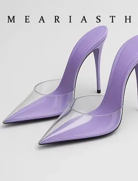 Summer European and American New Transparent High-heeled slippers Fashionable Pointed toe mules Outdoor Fashion Women's Sandals - Aliexpress - FashionsVida