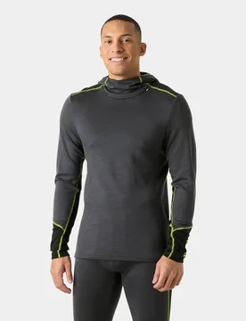 Men's Lifa Merino Midweight Hoodie Grey L - Thunder Gre Grey - Male - Helly Hansen - FashionsVida